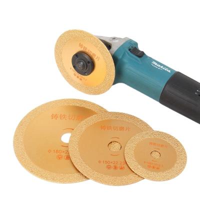 China 100/125/150/180mm Vacuum Welded Diamond Grinding Cutting Disc Saw Blade For Angle Iron Stone Marble Cast Granite# for sale