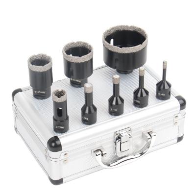 China Masonry Drilling 8PCS/Set 6/8/10/12/20/35/45/68mm Vacuum Brazed M14 Diamond Hole Saw Core Drill Bit For Marble Tile Ceramic Granite for sale