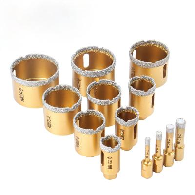 China Masonry Drilling 6-100mm Thread M10 Dry Vacuum Welded Diamond Drilling Core Bit Ceramic Tile Hole Saw Granite Marble Drill Bit for sale