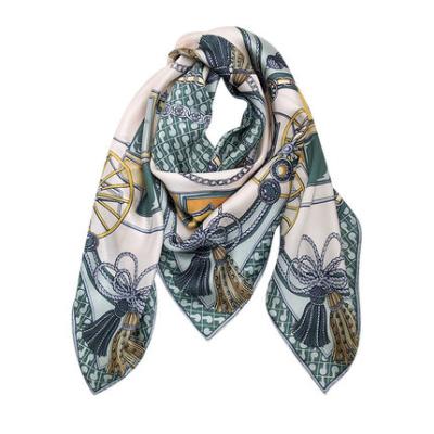 China Latest Chinese New Square Fashion Lady Mulberry Silk Scarf Slim And Square Silk Scarf for sale