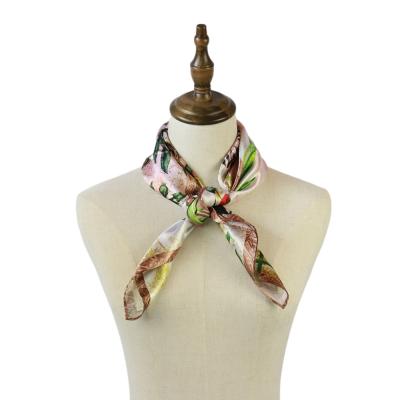 China OEM Soft Elegant Design Musician Promotional Satin Scarf Polyester Custom Printed Silk Scarf for sale