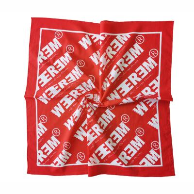 China Multifunctional No MOQ Custom Print Bandana 100% Cotton Square Bandanas for sale