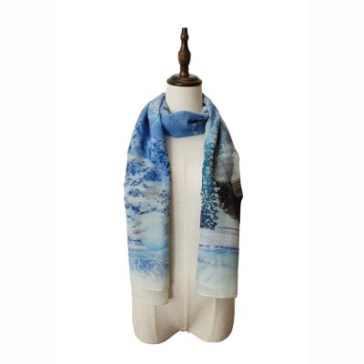 China Squishy Free Samples of Other Scarves and Shawls Custom Design Scarves Long Digital Printed Satin Shawl for sale