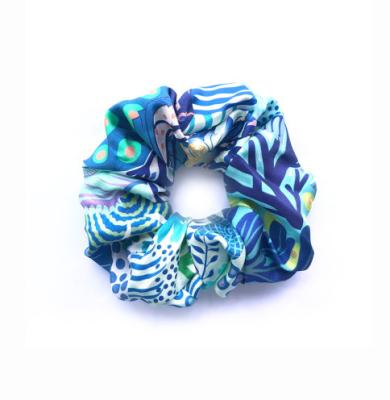 China Popular Fashion Factory Direct Selling Fashion Elastic Hair Band Mulberry Silk Painting Scrunchies for sale