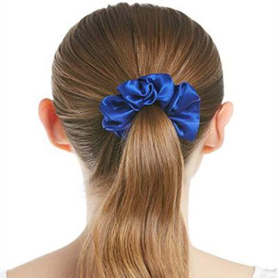 China Wholesale High Tie Hair Color Plain Fashion Factory Student Mulberry Silk Elastic Scrunchie for sale