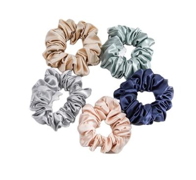 China 2021 new amazon mulberry fashion silk high edge simple wide circle hair elasticity fashion scrunchie for sale