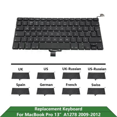 China New Swiss German-French Russian UK USA Spain Keyboard For Macbook Pro 13