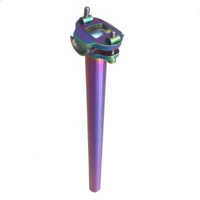 China Best Price Colorful Titanium Seatpost 27.2mm/31.6mm 34.9mm Mountain/Road Bike For Bicycle Bike Seat Post for sale