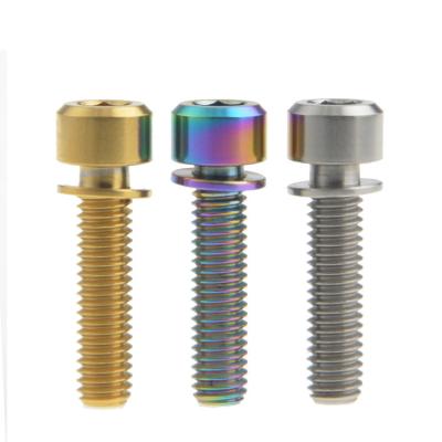 China M5/M6 Titanium Hex Socket Chamfering Bolts With Gaskets Screws For Bicycle Stem Or Fixed Brake Hub for sale