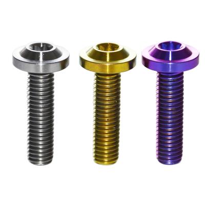 China Factory Price M8 Titanium Head Bolt Titanium Turss Head Button Bolt For T40 Motorbike Motorcycle for sale