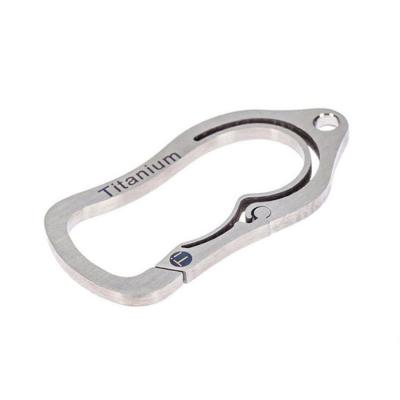 China Anti Theft Best Anti Priec Key Chain Carabiner EDC Titanium Quick Lock Anti-theft Opening Titanium for sale