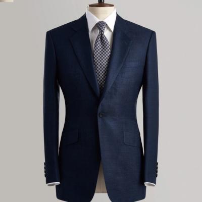 China Custom Made Custom Made Office Linen Anti-Wrinkle MTM CMT Formal Single Breasted Tuxedo Uniform Half Breasted Suits Three Piece Suit For Men for sale