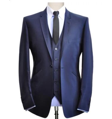 China Breathable Made To Measure Tailor Made Handmade Luxury Quality Mens Formal Suits Italian Mens Pants Blue Suit For Man for sale