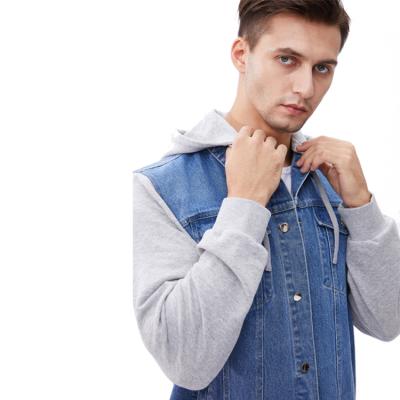 China Wholesale Custom Europe and America Breathable Logo Lattice Jackets Men Denim Jacket for sale