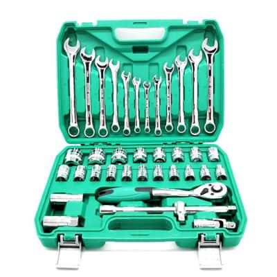 China Auto Repair Tool 37PCS Ratchet Wrench Socket Set Hardware Tool Kits 12.5mm Toolbox For Auto Repair for sale