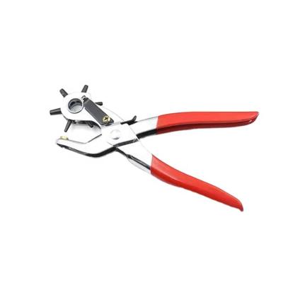 China 2021 NEW MULTI FUNCTIONAL DIY Tools Turning Punch Pliers Leather Sizes 6 Round Hole Tool For Watch Band Card Leather Belt for sale