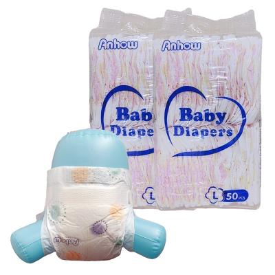 China Printed Wholesale Fast Delivery A Grade Baby Diapers From Stocklots In China, Anti-leakage Smooth Touch Soft Disposable Baby Diapers Baby Diaper for sale