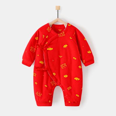 China Polyester/Polyester Girls Baby Boy Cotton/Cotton Infant Overalls Four Seasons Romper Gentleman's Casual Clothes for sale