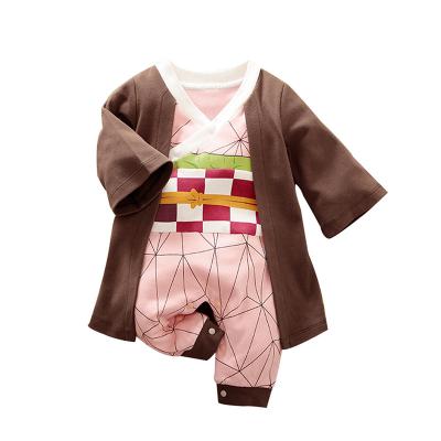 China Soft Cute Unisex Long Sleeve Baby Rompers Kids Anime Clothing Newborn Romper for sale