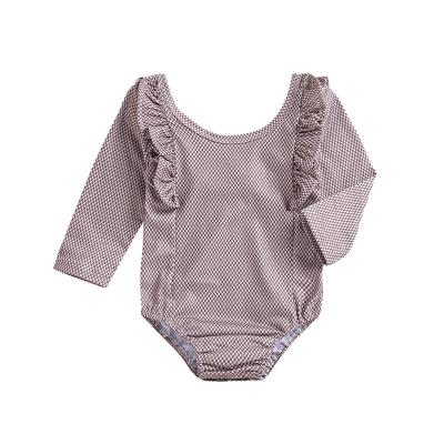 China Spandex/Cotton Baby Long Sleeve Rompers Spring and Autumn Romper Oganic Cotton Summer Baby Ruffle Jumpsuit for sale