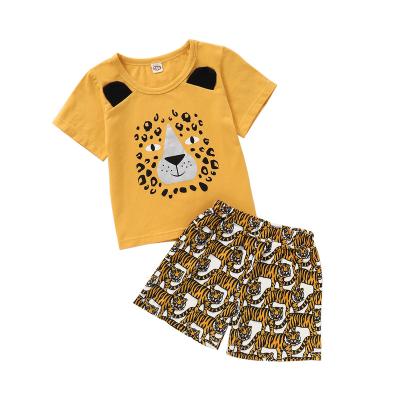 China Popular Boys Breathable Clothing Toddler Baby Animal Printing Clothing Short Girl Summer Shorts Sleeve 2 Piece Sets Wholesale for sale