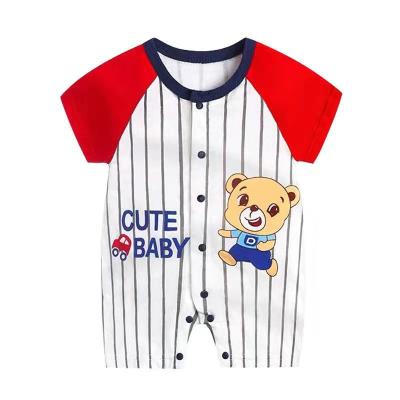 China 100% Cotton Baby Overalls Unisex Lightweight Infant Cartoon Daily Wear Rompers for sale