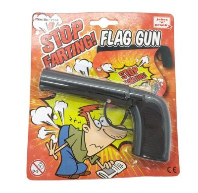 China Plastic Plastic Prank Toy Party Toy Stop Fart Flag Gun for sale