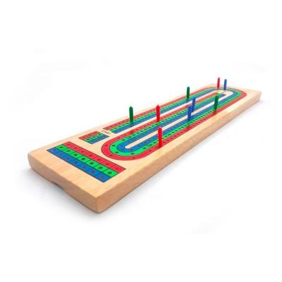 China Classic Wooden Game Wooden Cribbage Set Cribbage Board 3 Player Cribbage Game Board for sale