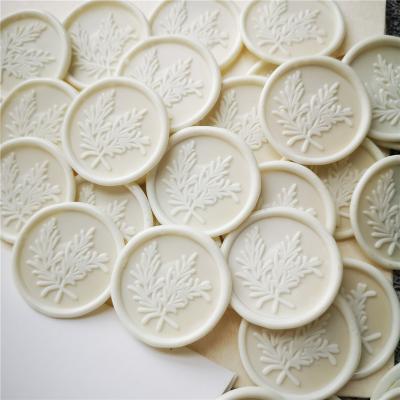 China Eco-Friendly Rosemary Leaf Self Adhesive Wax Seal Stickers Wedding Botanical Leaf Envelope Seal Wax Sticker for sale