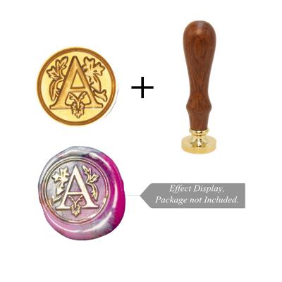 China Dropshipping Eco-friendly Letter A Custom Design Paraffin Wax Seals Wedding Invitation Wax Seal Stamp Set for sale