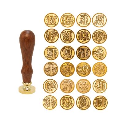 China Eco-Friendly Dropshipping 26 Letters Customize Logo Sealing Wax Seal Clear Stamps Design Personalized Scrapbooking Material for sale