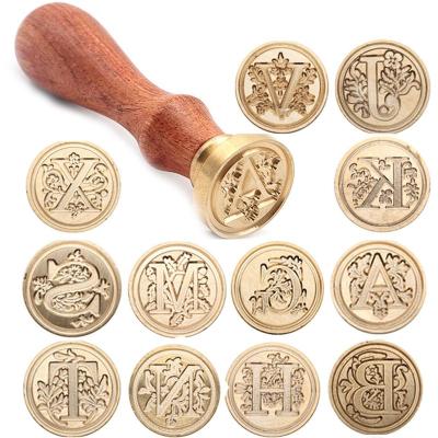 China Dropshipping Eco-friendly 26 Letters Diy Classic Retro Metal Decorate Birthday Card Sealing Wax Stamp Handcrafts Wedding Invitations for sale