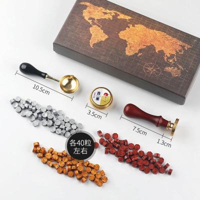 China Dropshipp Eco-friendly Box Stamp Sealing Wax Set To Trace To Choose Card Copper Head Custom Seal for sale