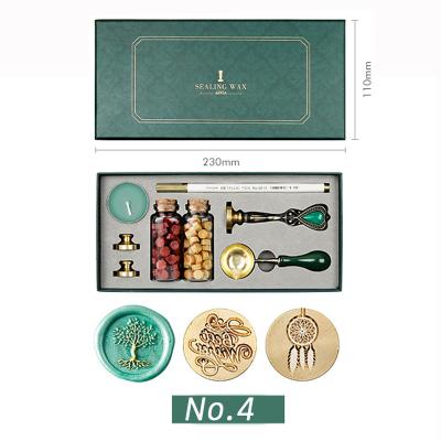 China Dropshipp Eco-friendly Stamp Wax Seal Set European Style Craft Stamp Gift Box DIY Wax Pearl Scrapbook Wedding Postcard Invitation Decoration for sale