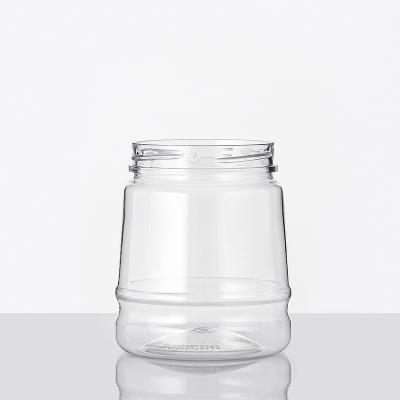 China Plastic Diameter 65mm 150ml-360mlHousehold Food Grade Plastic Transparent Mini Jar Snacks Products Canister for sale