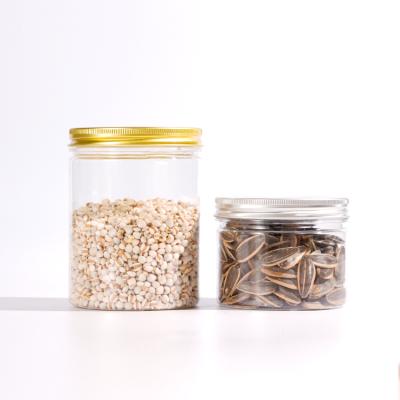 China Products diameter 85mm plastic 240ml-680mlfive cereals and grains various samll plastic food storage can sealed jar for sale