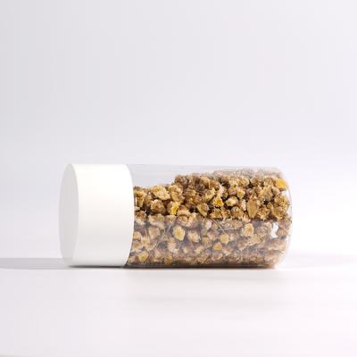 China Diameter 65mm Plastic Cylindrical Sealed Moisture Proof 380ml Products Storage Tank With Cover For Miscellaneous Grains for sale