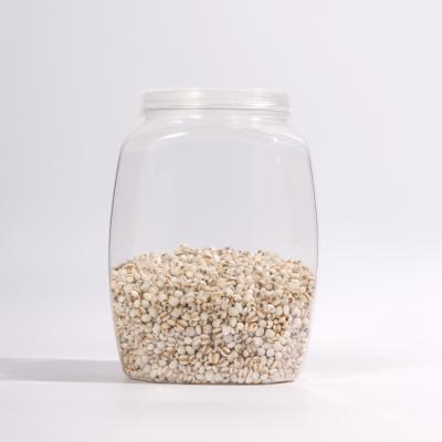 China Food Grade BPA Free Diameter: 85mm1100ml Pet Material Round Spiral Mouth Cans Factory Direct Sales Rectangle Transparent Cap Plastic Jar for sale