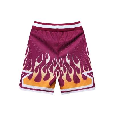 China Breathable Men's Embroidered Mesh Basketball Shorts Classical Team Basketball Uniform Shorts for sale