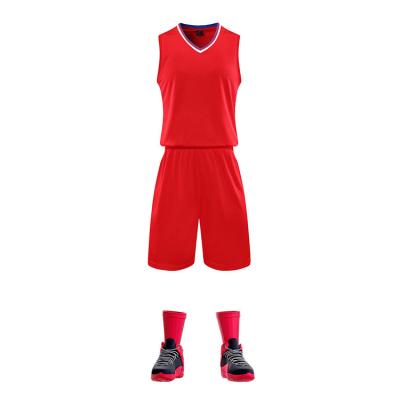 China Breathable Customized Your Name Basketball Uniform Set Basket Ball Blank Wear Training Basketball Tank Top for sale