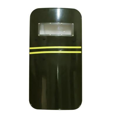 China PC Green 900*490*3.5mm Protective Anti Riot Shield Polycarbonate Riot Shield for sale