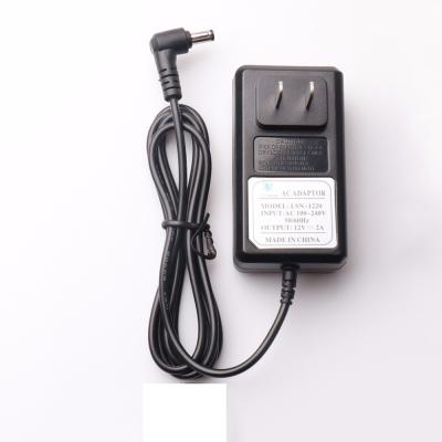 China LAPTOP 24w 12V2A AC/DC power adapter cctv charger with safted filter wall charger for sale