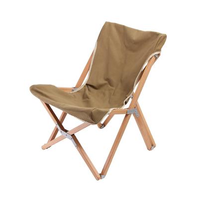 China Amazon New Modern Hot Sales Style Butterfly Outdoor Camping Wooden Folding Garden Chair for sale