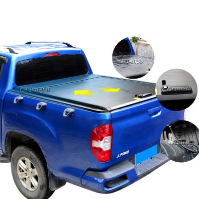 China Truck Bed Cover Roller Flap Lid Aluminum Triple Folding Tonneau Cover For Mitsubishi Triton L200 for sale