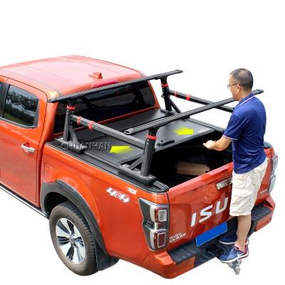 China Aluminum direct triple roll cover triple trunk cover factory hard tonneau covers navara for navara np300 for sale