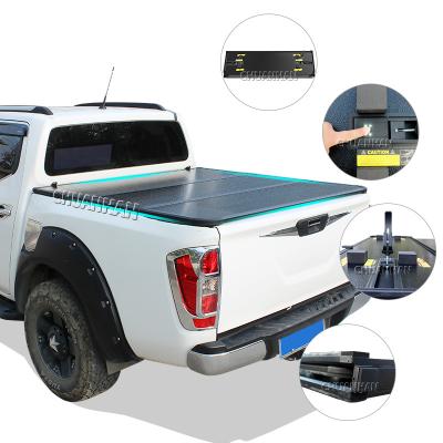 China Silverado Hard Triple Tonneau Cover Pick Up Aluminum Triple Accessories Truck Bed Cover For 2500 chevy for sale