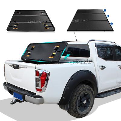 China Aluminum Triple Hard Folding Pickup Truck Bed Ranger Tonneau Cover For Ford Ranger T6 T7 for sale