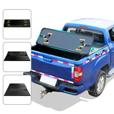 China Aluminum triple pick up hard aluminum triple tonneau cover ranger truck cover for ranger t6 t7 t8 ply f150 for sale