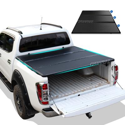 China Aluminum triple pick up hard tri folding aluminum tonneau cover truck bed cover for mitsubishi l200 for sale