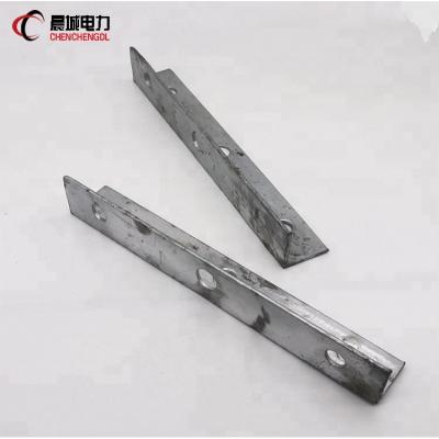 China Iron material overhead line galvanized steel cross arm for electric power transmission pole overhead line crossarm for sale